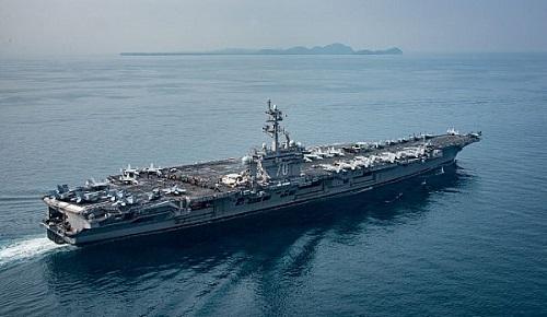 资料图片：美国航母“卡尔·文森”号 （图片来源于美国海军官网）