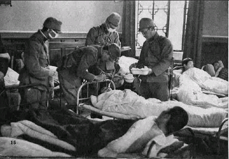 1937年12月20日，南京日军野战医院，养伤的中国伤兵
