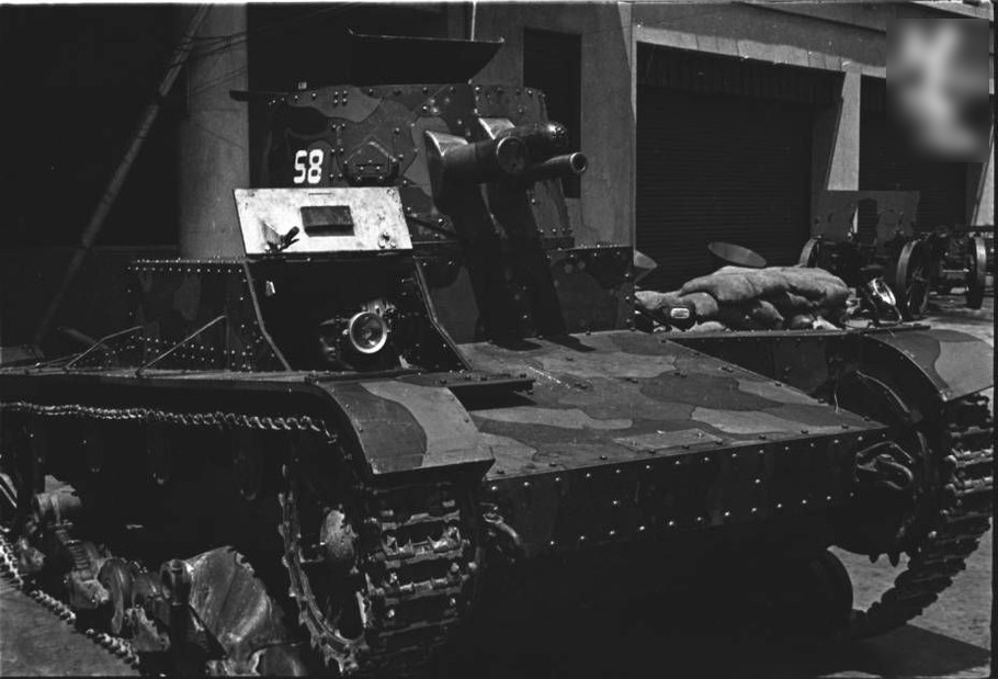 被日军俘获的国军坦克。1937年。