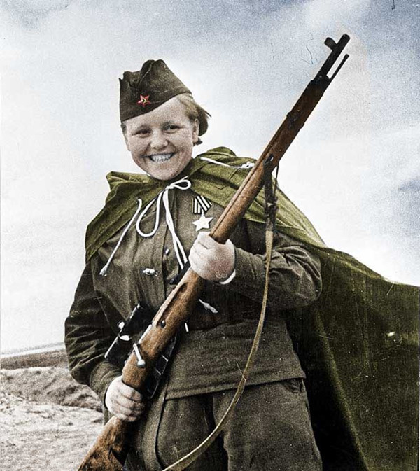 老照片:二战当中不为人知的苏联女兵! 